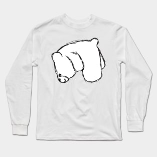 Smiley Bear Looking Down Long Sleeve T-Shirt